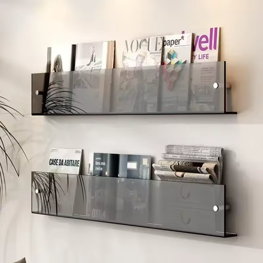 Support Magasines en Acrylique Noire