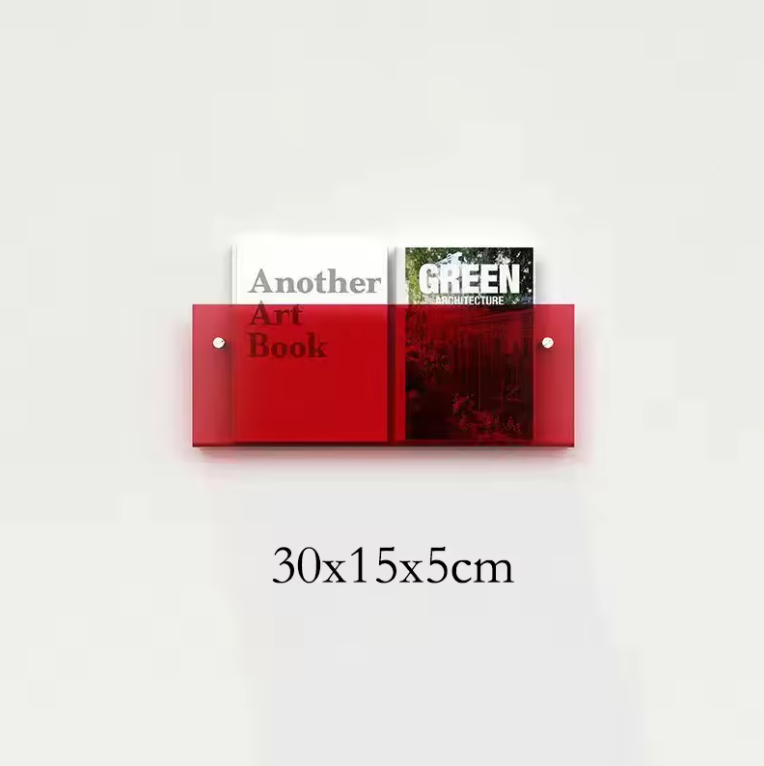 Support Magasines en Acrylique Rouge