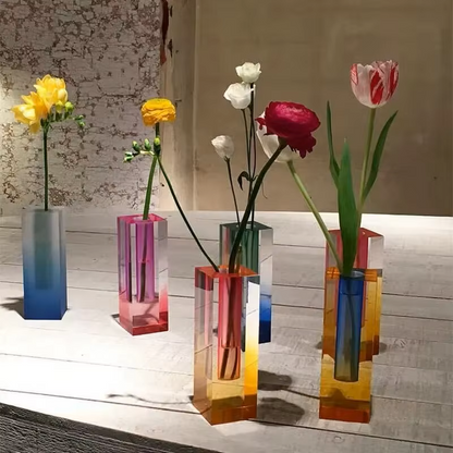 Vase en Acrylique Rose