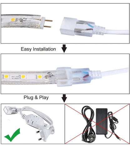 Bobine LED 220V AC 60LED/m 50m IP65